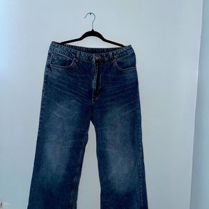 Off blue high waisted pants